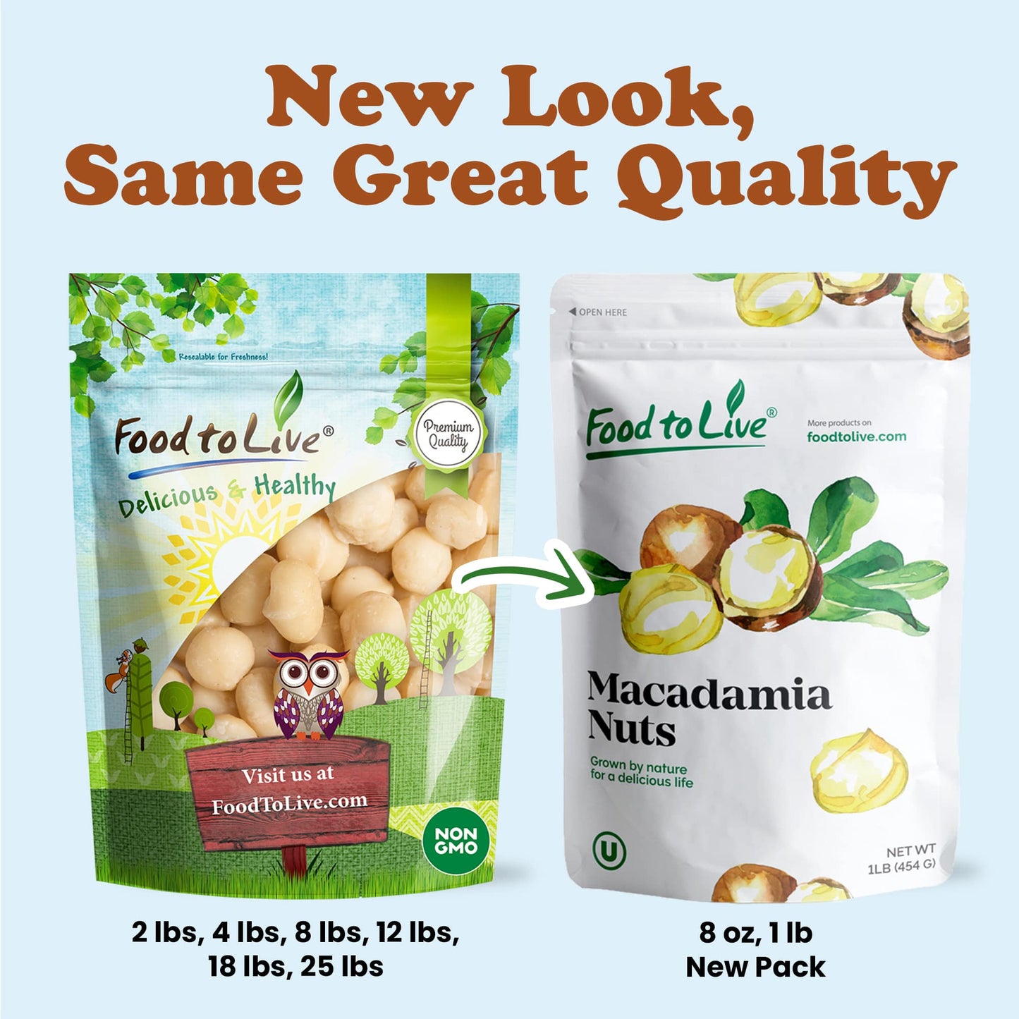 Whole Macadamia Nuts — Non-GMO Verified, Raw, Unsalted, Unroasted, Keto Friendly, Kosher, Vegan, Bulk, Great as Snack and for Baking, Good Source of Manganese, Thiamin, and Copper