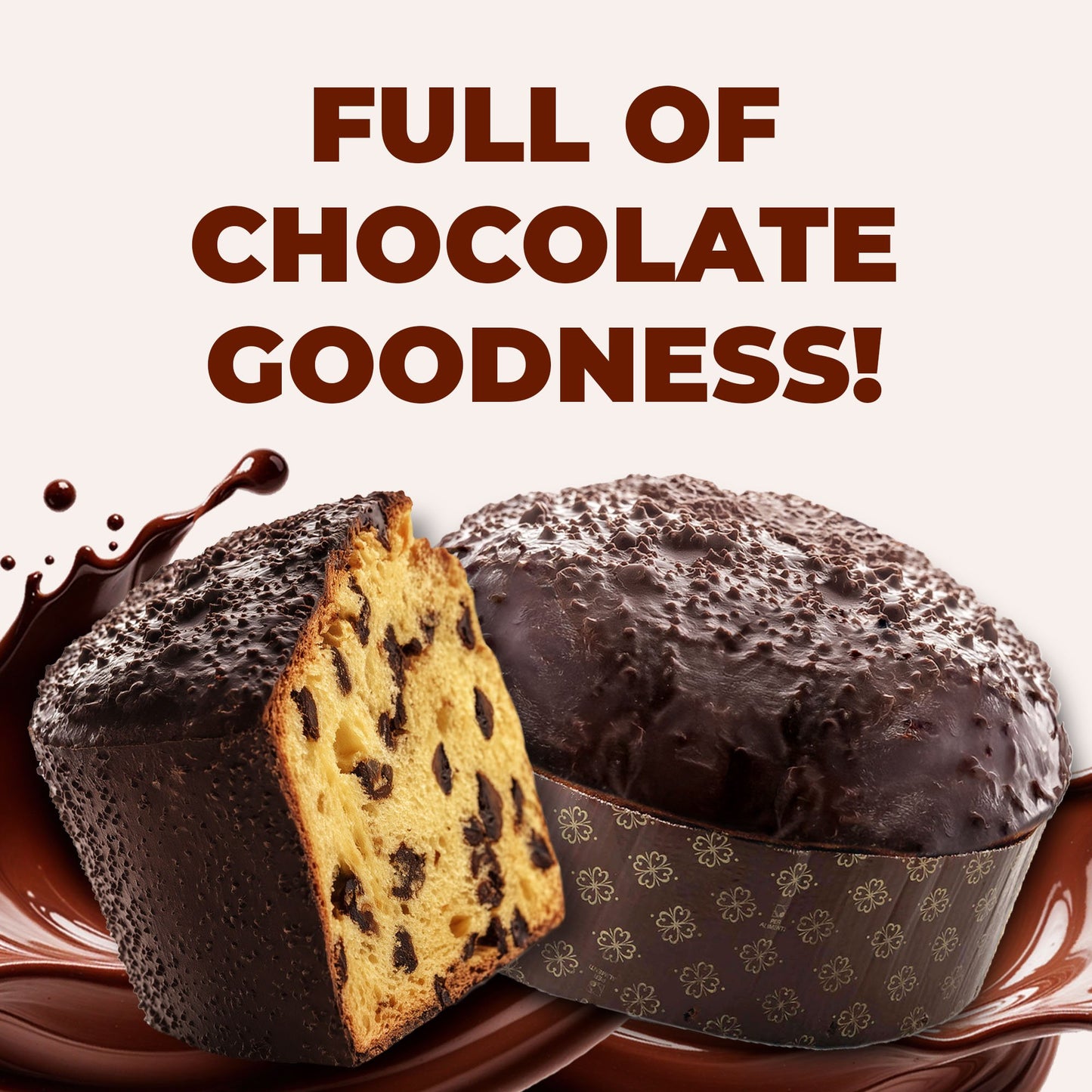 Vergani Extra Dark Chocolate Panettone - 750g (1.65 lb)