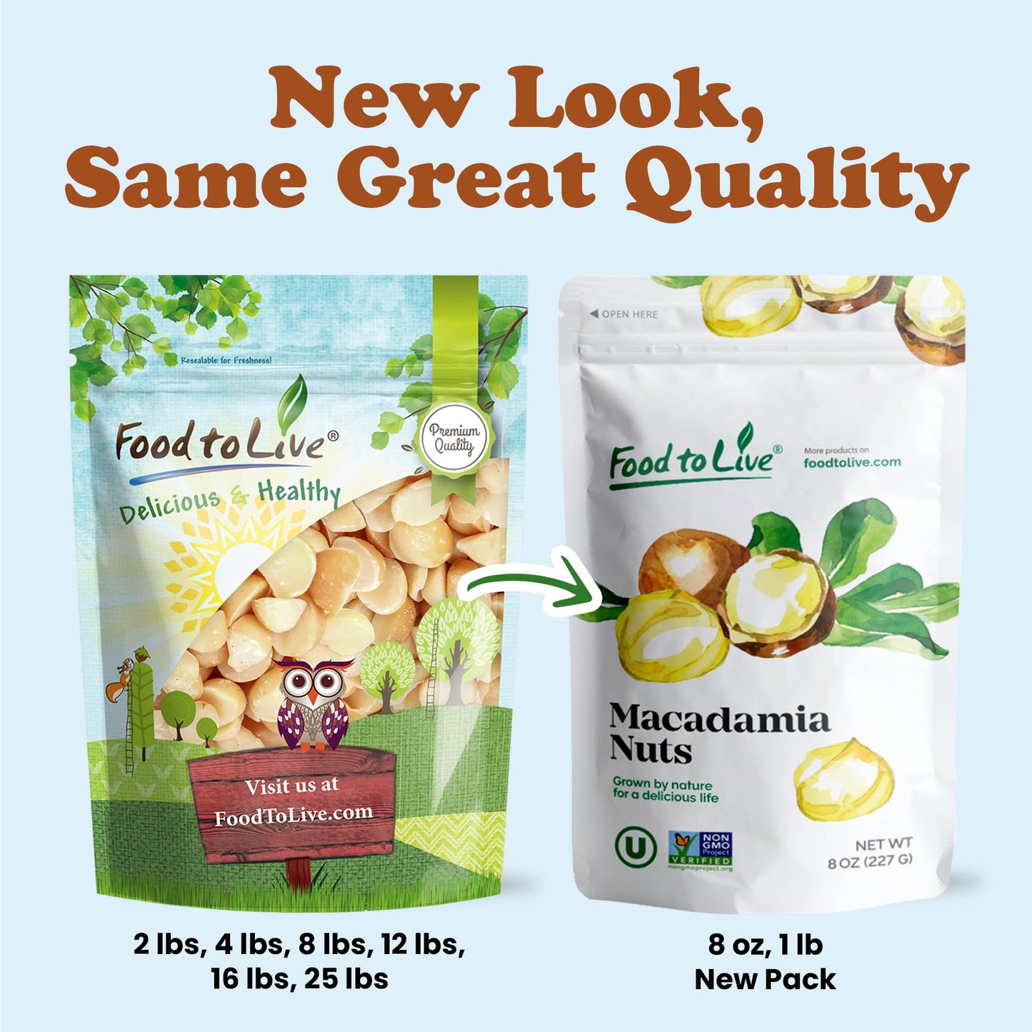 Macadamia Nut Pieces - Raw, Unsalted, Unroasted, Keto Friendly, Kosher, Vegan, Bulk, Great as Snack and for Baking, Good Source of Manganese, Thiamin, and Copper