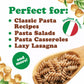 Organic Chickpea Fusilli Pasta, 8.8 oz – Non-GMO, Single Ingredient. No Additives. No Major Allergens. Good Source of Plant Based Protein and Fiber. Kosher. Vegan. Low Glycemic Index. Made in Italy