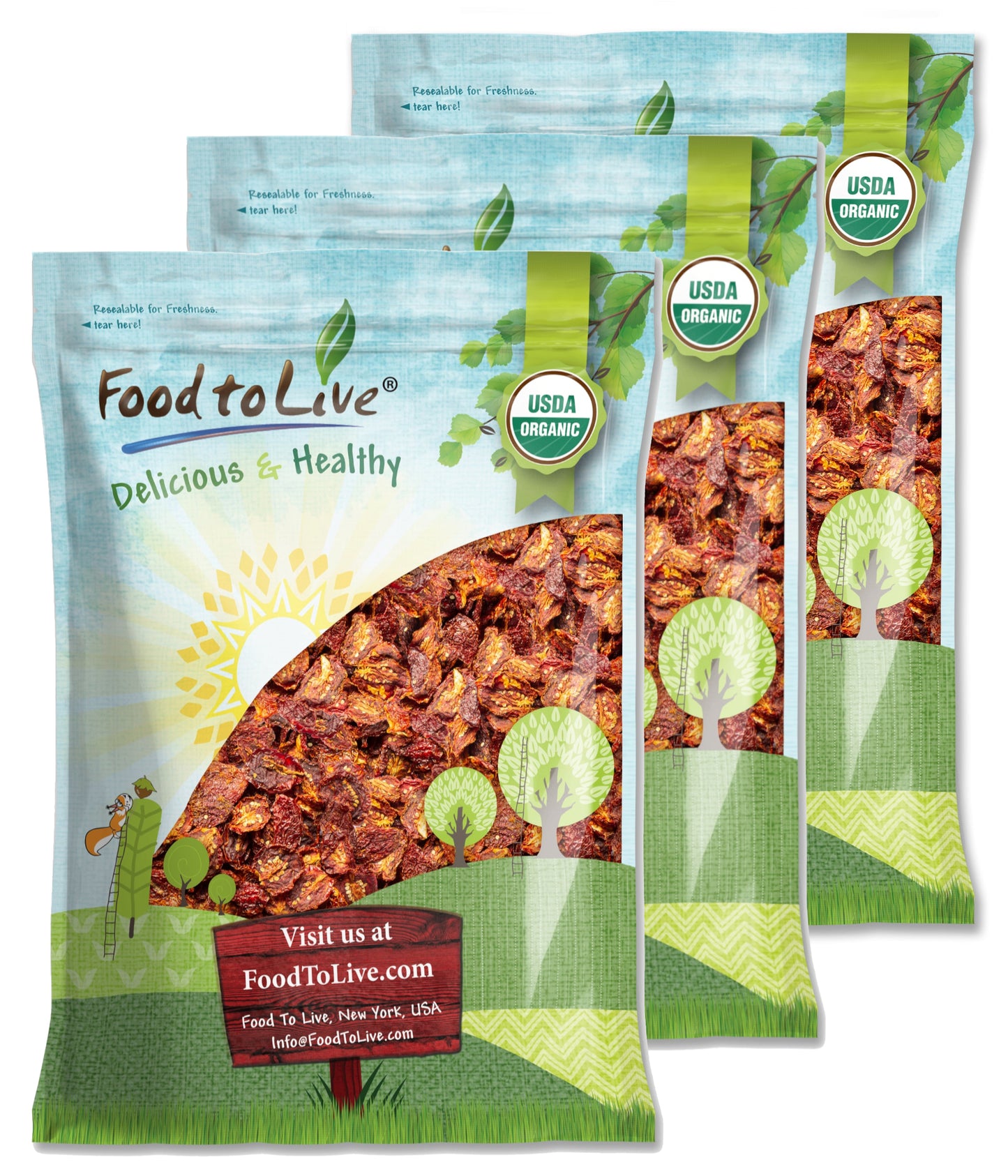 Organic Sun-Dried Tomatoes with Sea Salt - by Food To Live