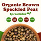 Organic Brown Speckled Peas — Whole, Non-GMO, Sprouting Seeds, Kosher, Raw, Dried, Vegan, Bulk, Product of Canada - by Food to Live