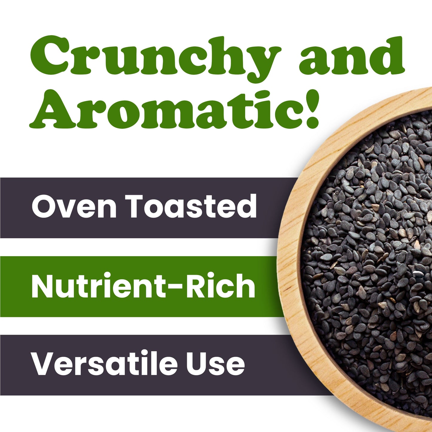 Organic Toasted Black Sesame Seeds – by Food to Live