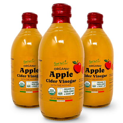 Organic Apple Cider Vinegar, 500 ml - by Food to Live