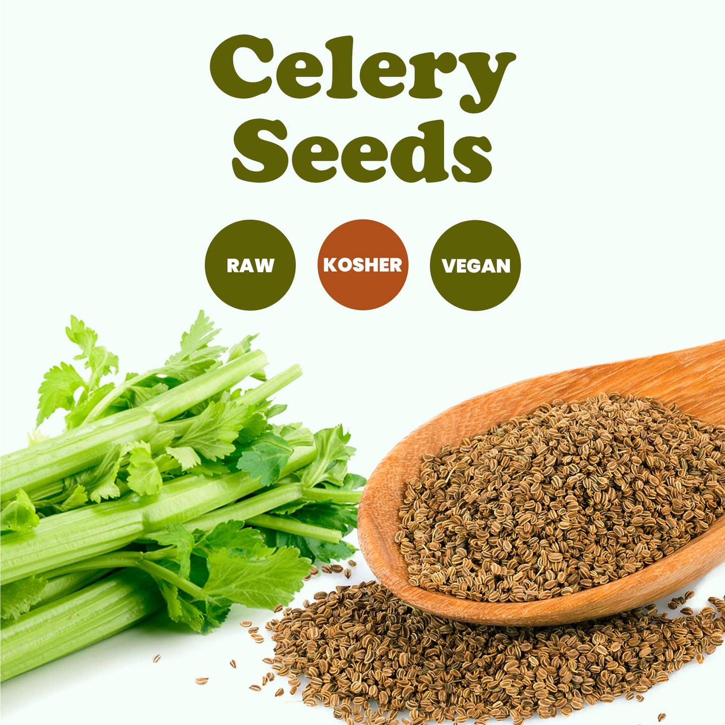 Celery Seeds — Non-GMO Verified, Bulk, Whole, Kosher, Sirtfood - by Food to Live