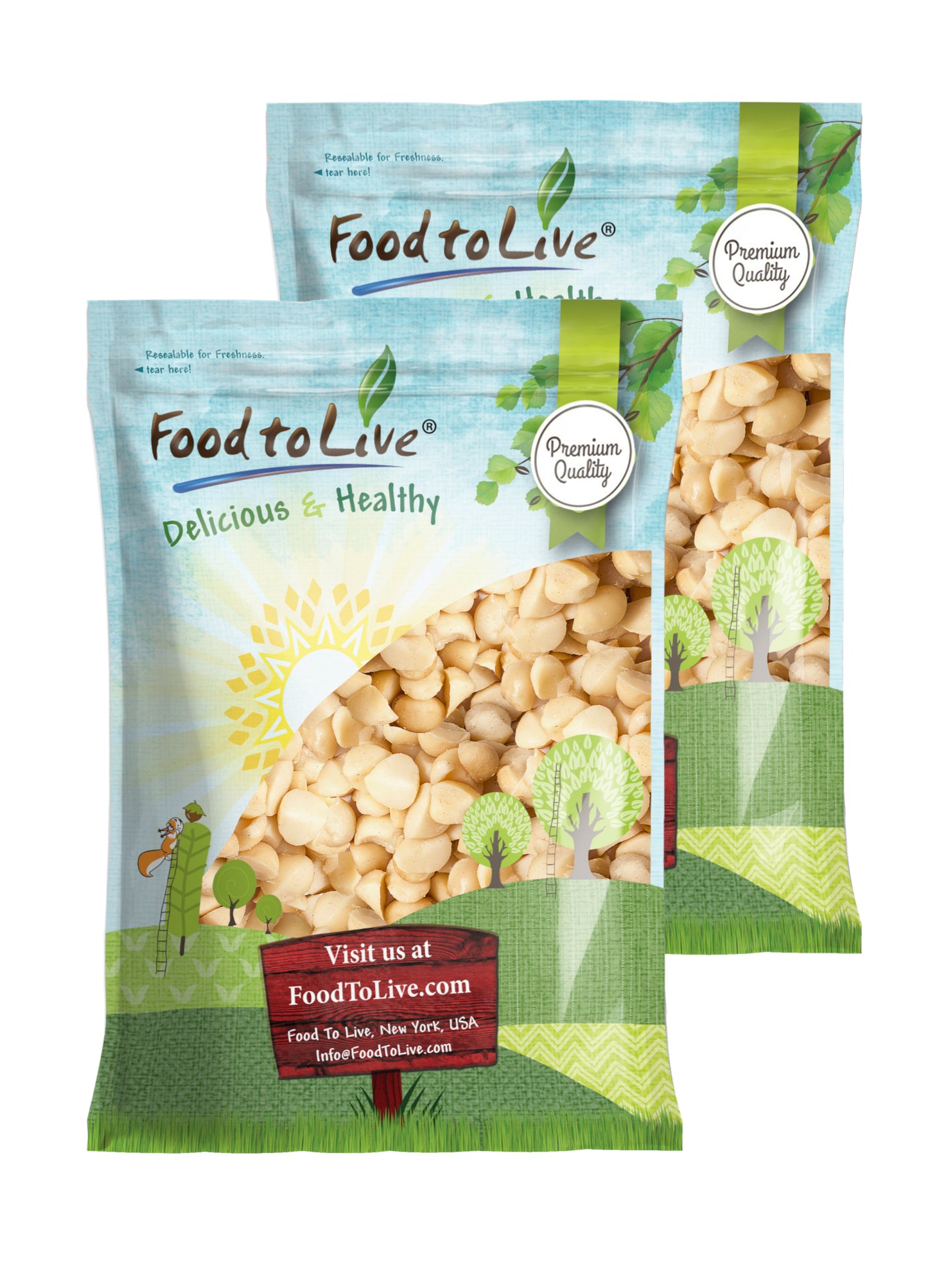 Macadamia Nuts, Pieces, Roasted - by Food to Live