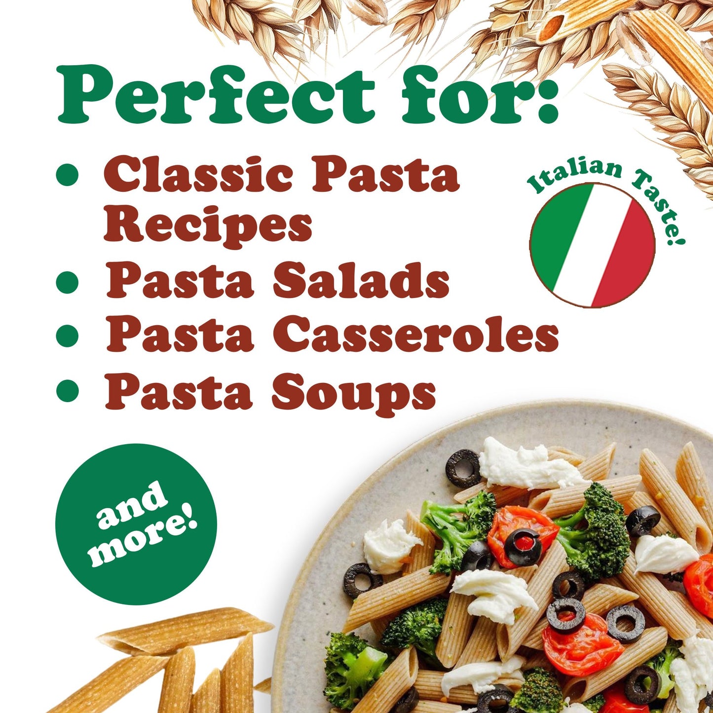 Organic Pennette Whole Wheat Pasta – Made in Italy