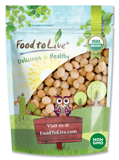 Organic Dry Roasted Whole Macadamia Nuts - by Food To Live
