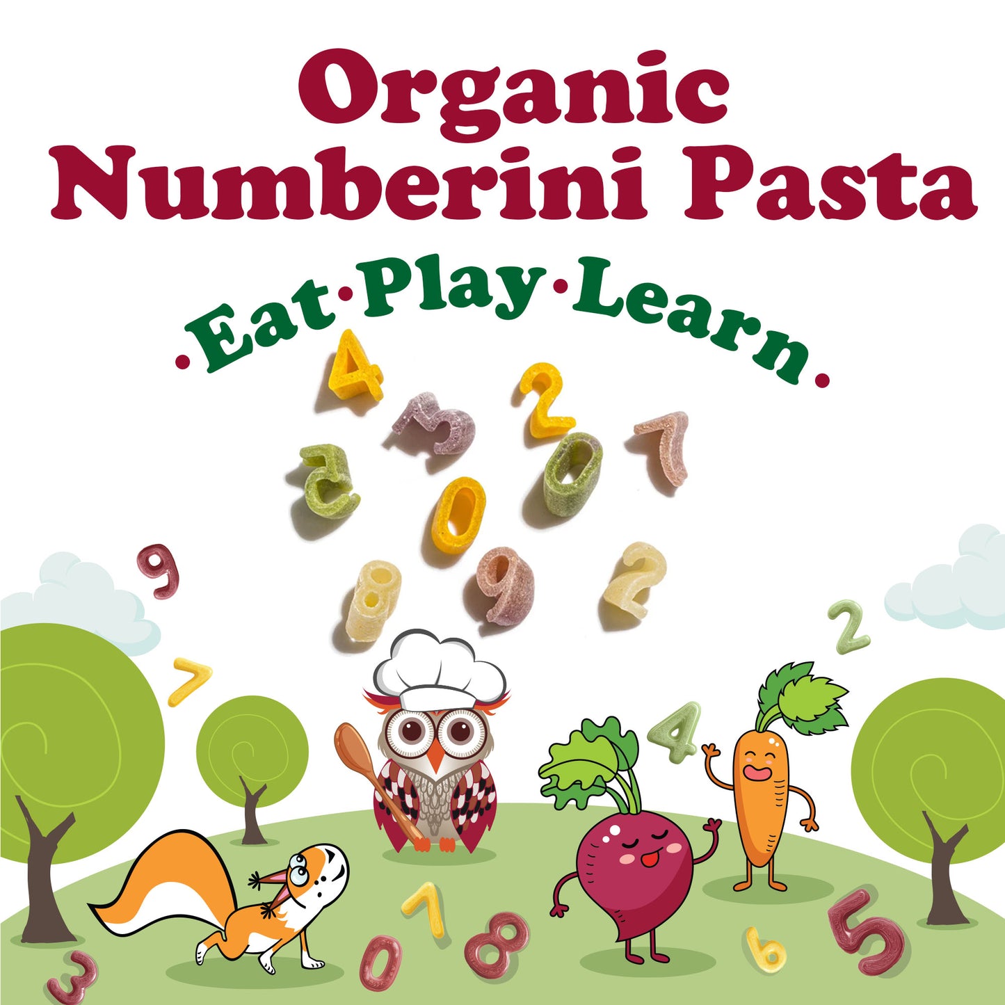 Organic Numberini Pasta - Eat Play Learn - by Food to Live
