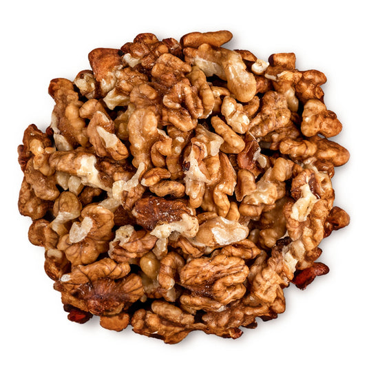 Dry Roasted Walnut Halves and Pieces with Himalayan Salt
