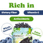 Dried Blueberries – Unsulfured. Rich in Nutrients. Perfect Snack or Addition to Cereals, Salads, Yogurt, and Baking. Lightly Sweetened, and Coated with Sunflower Oil. Made in USA