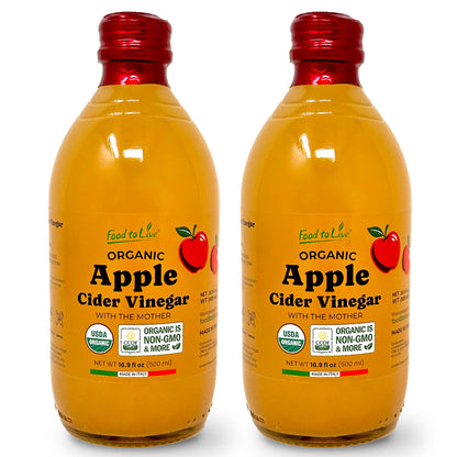 Organic Apple Cider Vinegar, 500 ml - by Food to Live