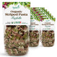 Organic Striped Farfalle Pasta – Italian Artisan Tri-Color Bow-Tie Pasta. Non-GMO, Vegan, Made with Semolina, Beet and Spinach. Perfect for Gourmet Cooking