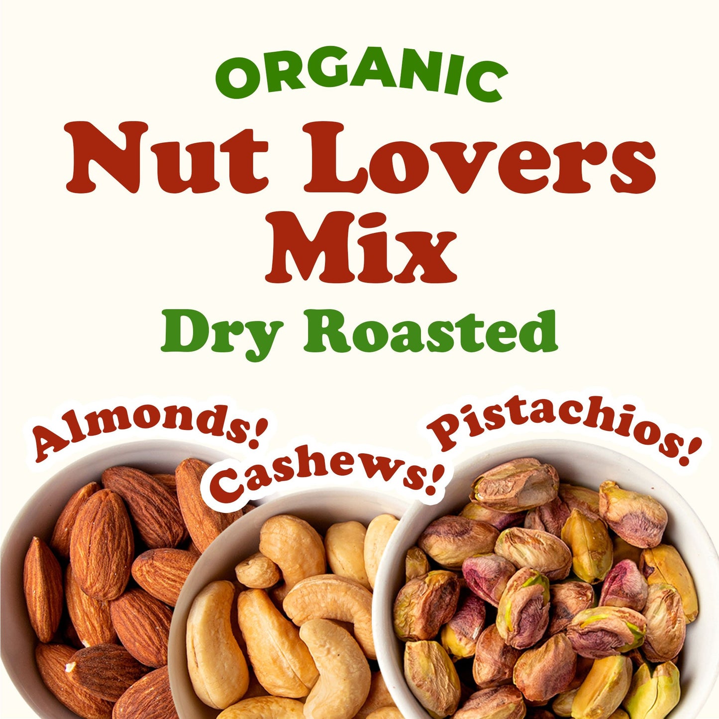 Organic Nut Lovers Mix, Roasted – Vegan, Kosher, Bulk – by Food to Live
