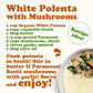 Organic White Polenta — Classic Non-GMO Cornmeal. Vegan, Kosher Corn Grits in Bulk. Great for Hot Cereal and Porridge