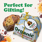 Food to Live Organic Italian Panettone - Authentic Artisan-Made, Traditional Holiday Cake with Raisins and Candied Orange Peel - Perfect for Gifts - Hand-wrapped - Non-GMO - 750g (1.65 lb)