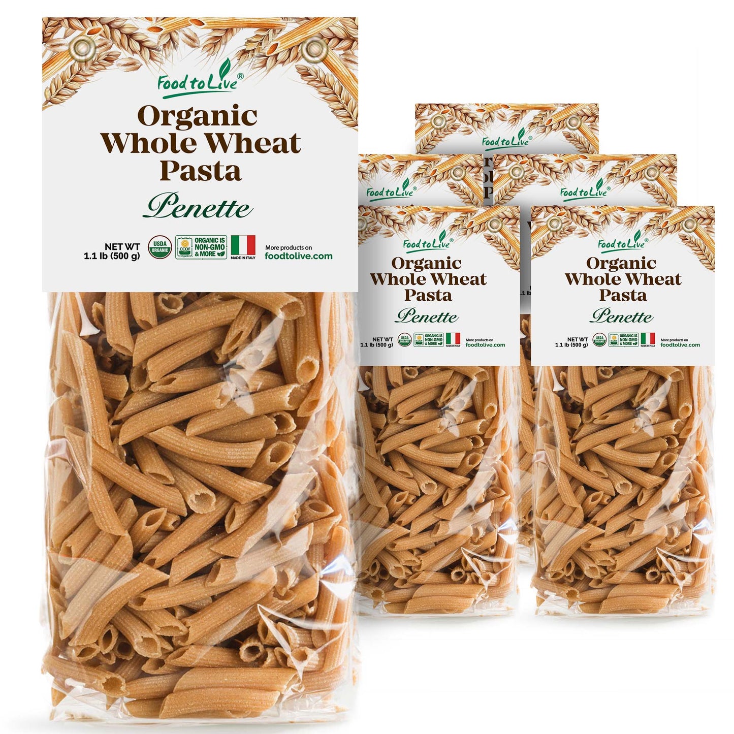 Organic Pennette Whole Wheat Pasta – Made in Italy