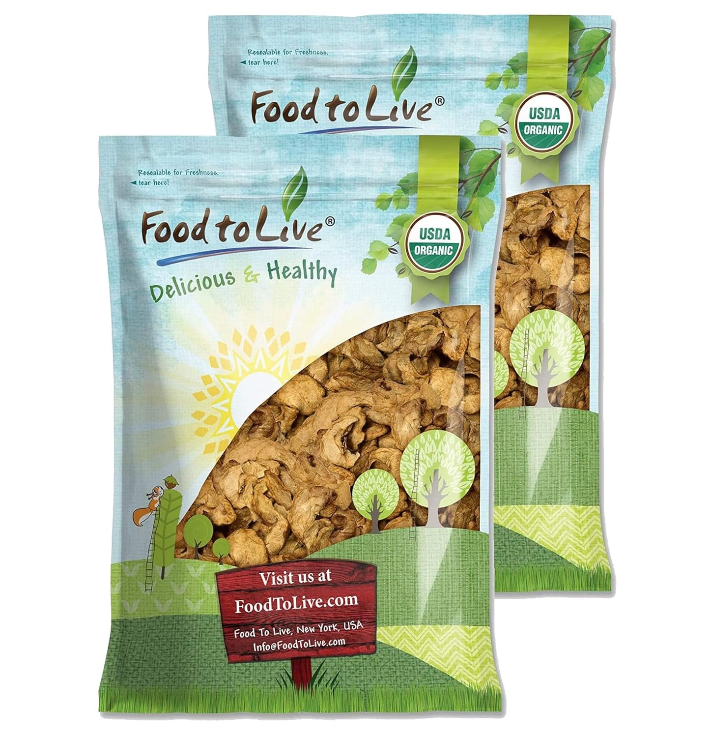 Organic Dried Apple Rings - by Food To Live
