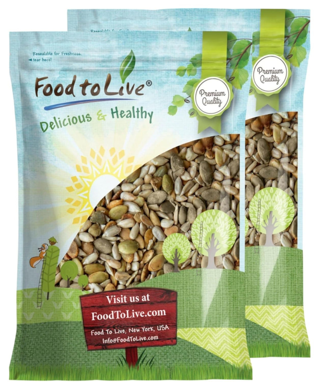 Roasted Sunflower and Pumpkin Seed Mix - by Food to Live