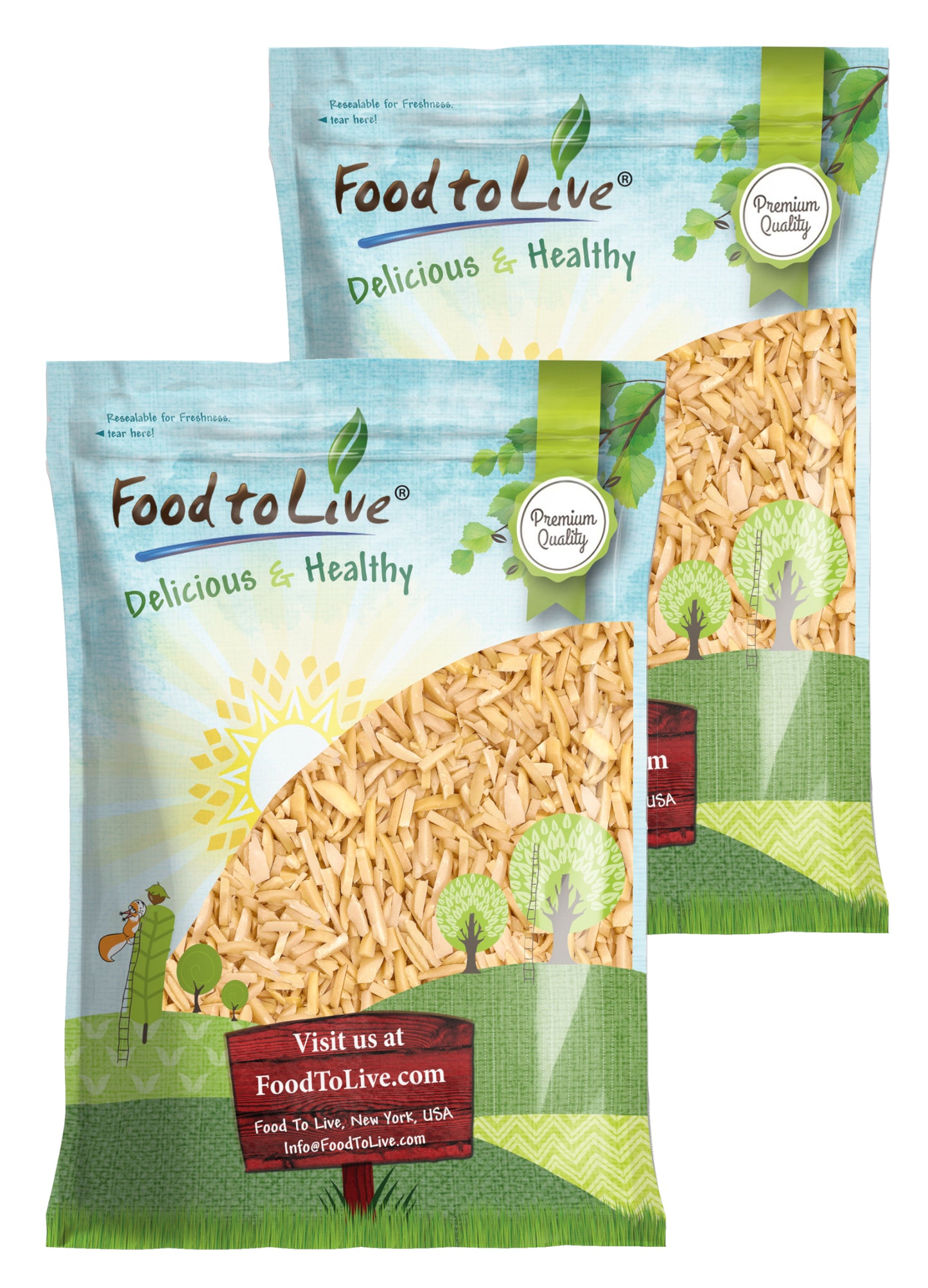 Organic Toasted Blanched Slivered Almonds – by Food to Live