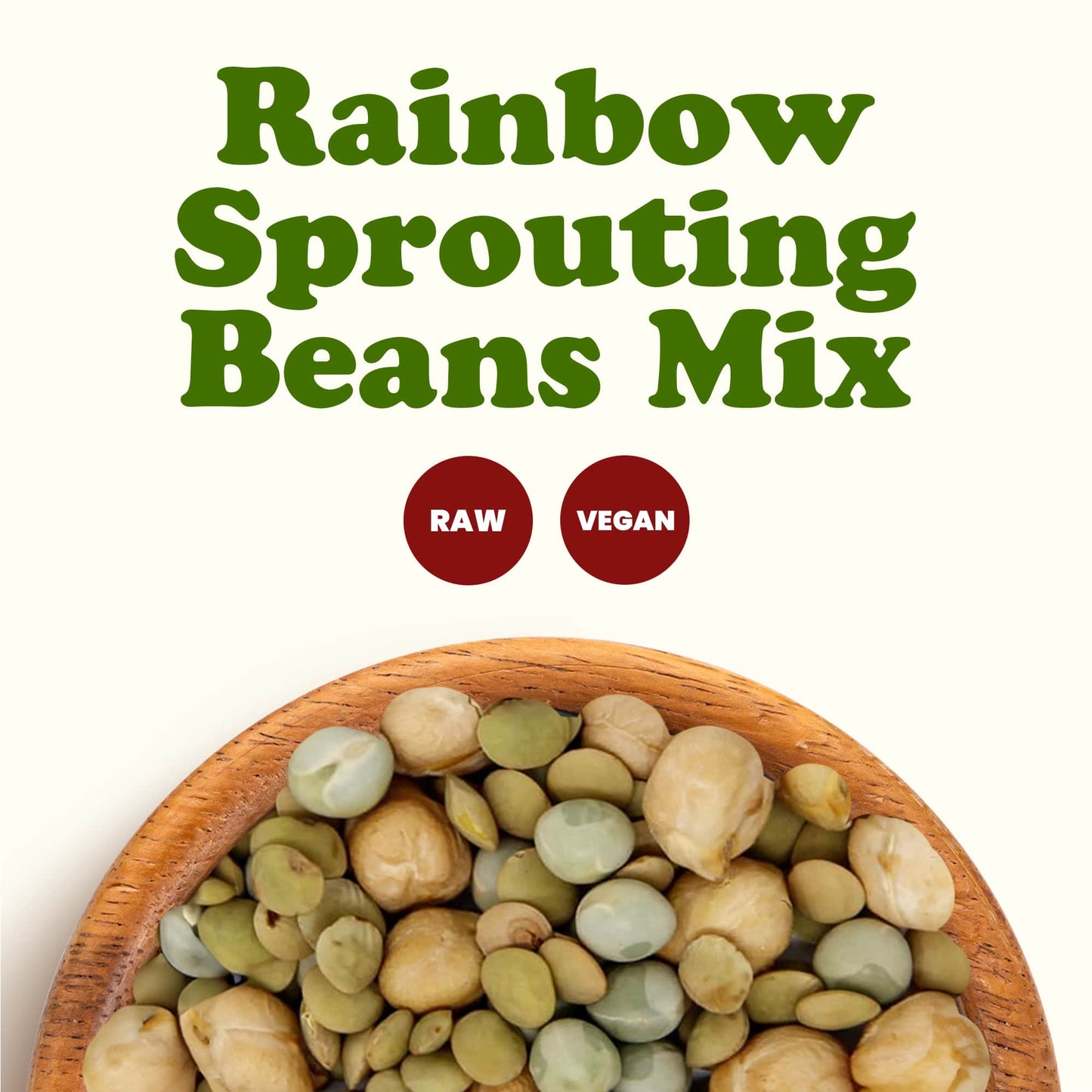 Rainbow Sprouting Beans Mix – Raw, High Germination Rate, Vegan - by Food to Live