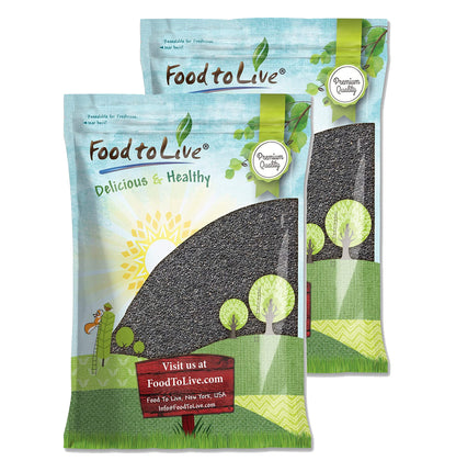 Black Sesame Seeds - Raw, Unhulled, Kosher, Vegan, Bulk, Kala Til - by Food to Live