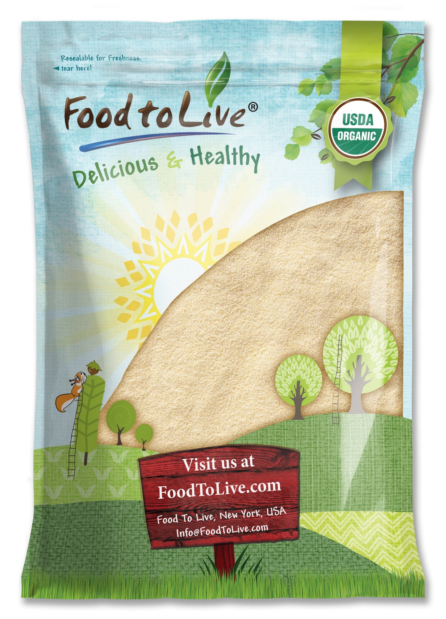 Organic Italian Semolina Flour — 100% Premium Durum Wheat, Perfect for Pasta, Bread, and Pizza Dough - Non-GMO, All-Natural - Ideal for Authentic Italian Recipes. Kosher