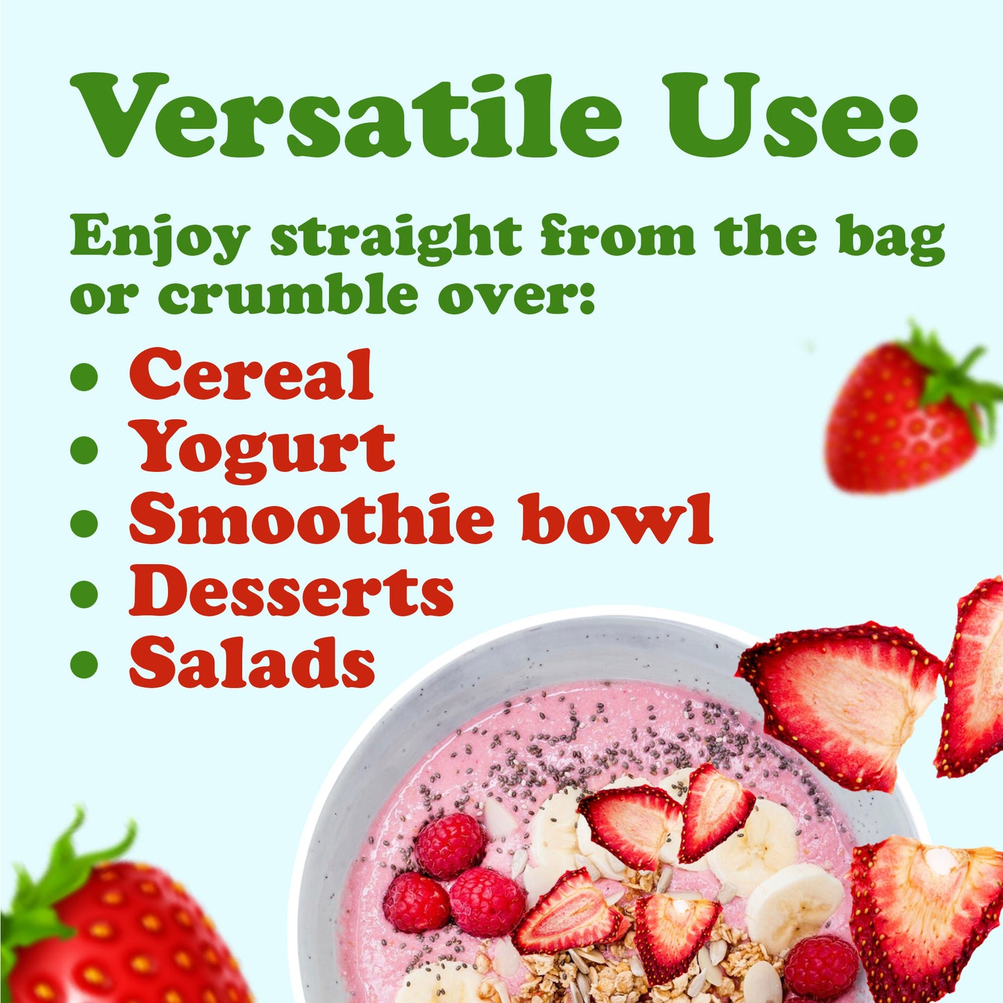 Organic Freeze-Dried Strawberries – by Food to Live