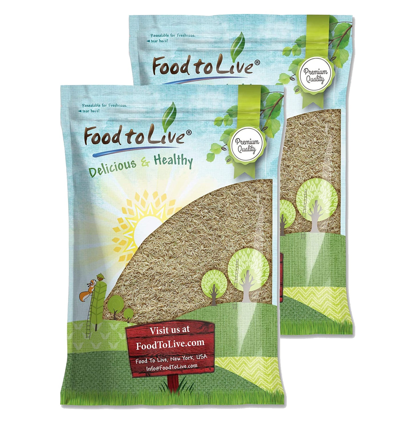 Long Grain Brown Rice — Whole, Raw, Unpolished, Kosher, Vegan, Bulk