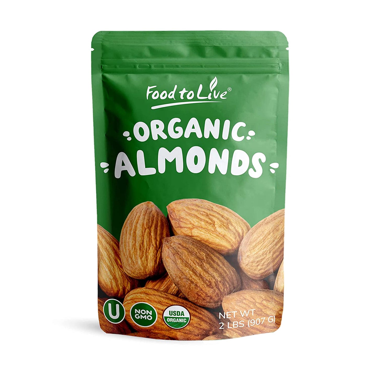 Organic California Almonds – Non-GMO, Whole, Unsalted, Unroasted, Keto, Vegan Nuts in Bulk. Rich in Vitamin E. Healthy Snack. Great for Almond Milk and Butter, Desserts and Trail Mixes