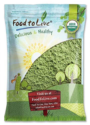 Organic Wheatgrass Powder — Non-GMO, Whole-Leaf, Raw, Non-Irradiated, Pure, Vegan Superfood, Bulk, Great for Juice - by Food to Live