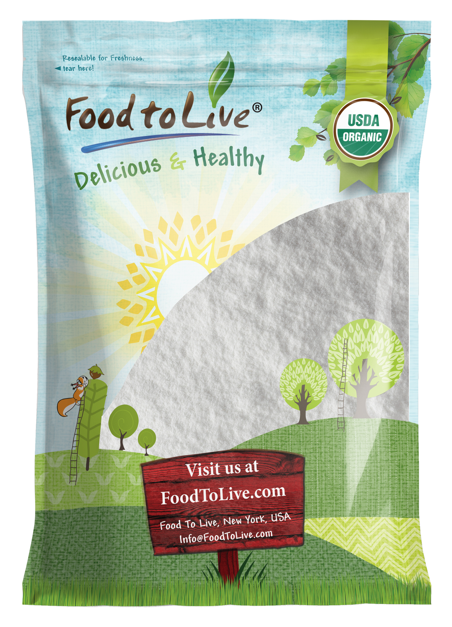 Organic Powdered Cane Sugar - by Food to Live