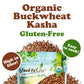 Gluten Free Organic Roasted Buckwheat Kasha – Toasted Non-GMO Whole Groats. Quick-Cooking Cereal. Good Source of Fiber, Protein, and Copper. Kosher Grechka in Bulk