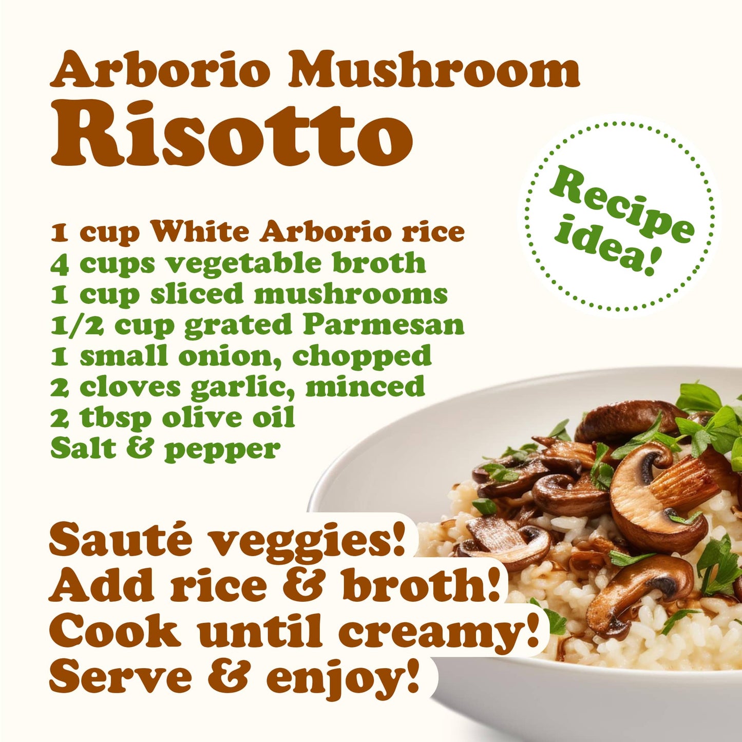 Italian Arborio White Rice – Short-Grain White Rice Variety, Superfino, Vegan, Bulk