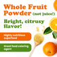 Organic Orange Powder — Non-GMO, Made from Raw Dried Citrus Fruit, Unsulfured, Vegan, Bulk, Great for Baking, Juices, Smoothies, Yogurts, and Instant Breakfast Drinks, No Sulphites