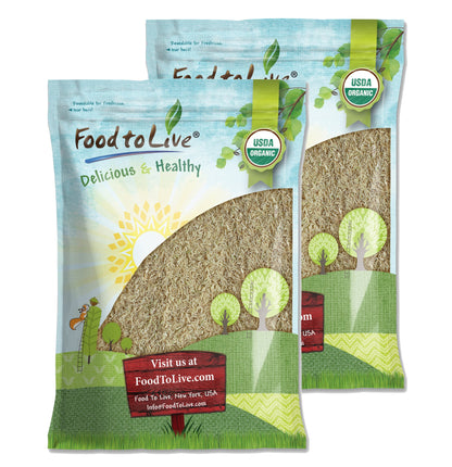 Organic Long Grain Brown Rice — Non-GMO, Raw, Non-Irradiated, Kosher, Vegan, Bulk - by Food to Live