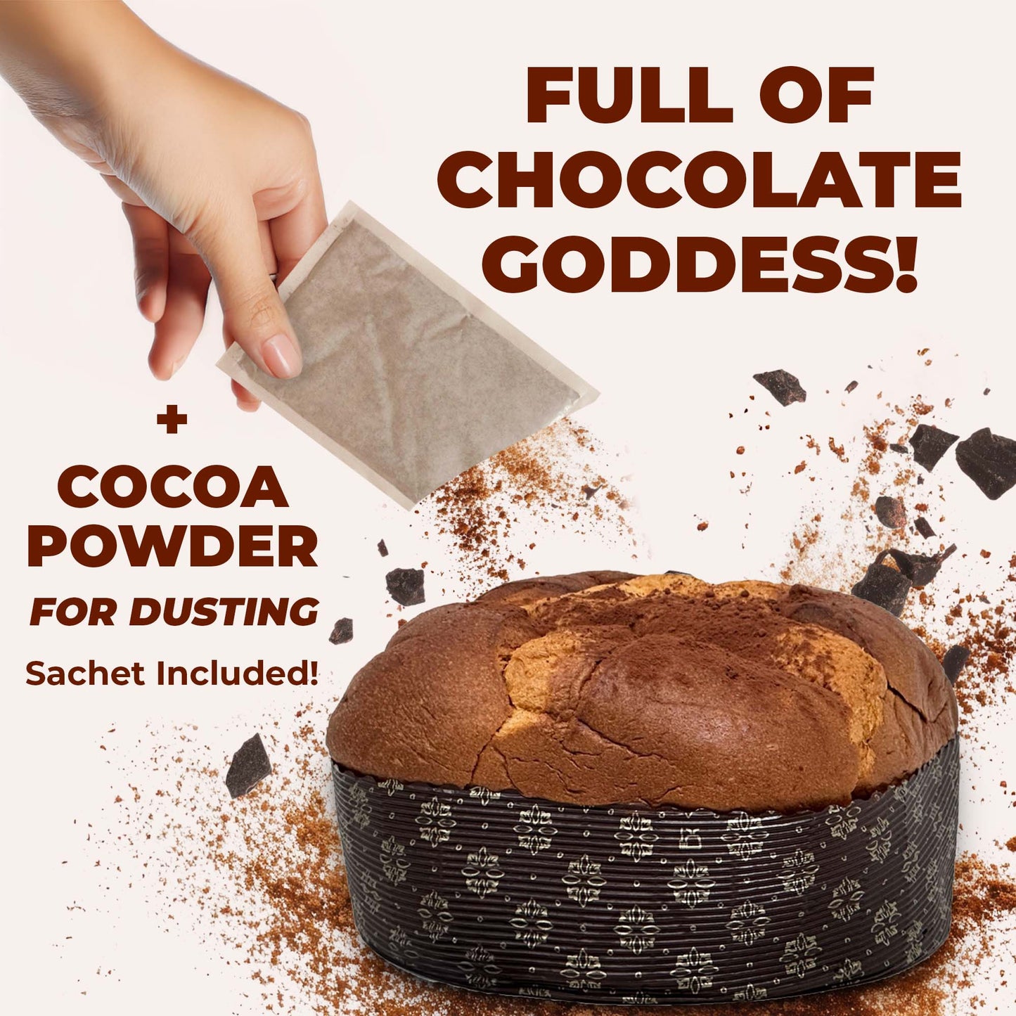 Vergani Extra Dark Chocolate Panettone - 750 g (1.65 lb)