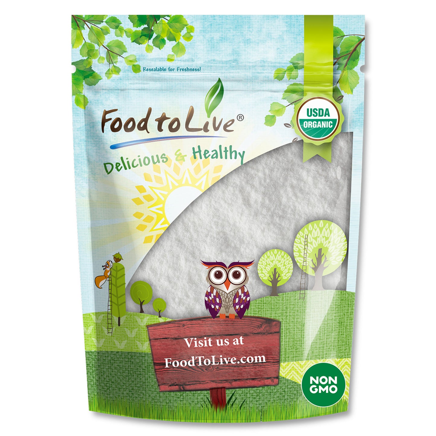 Organic Powdered Cane Sugar - by Food to Live