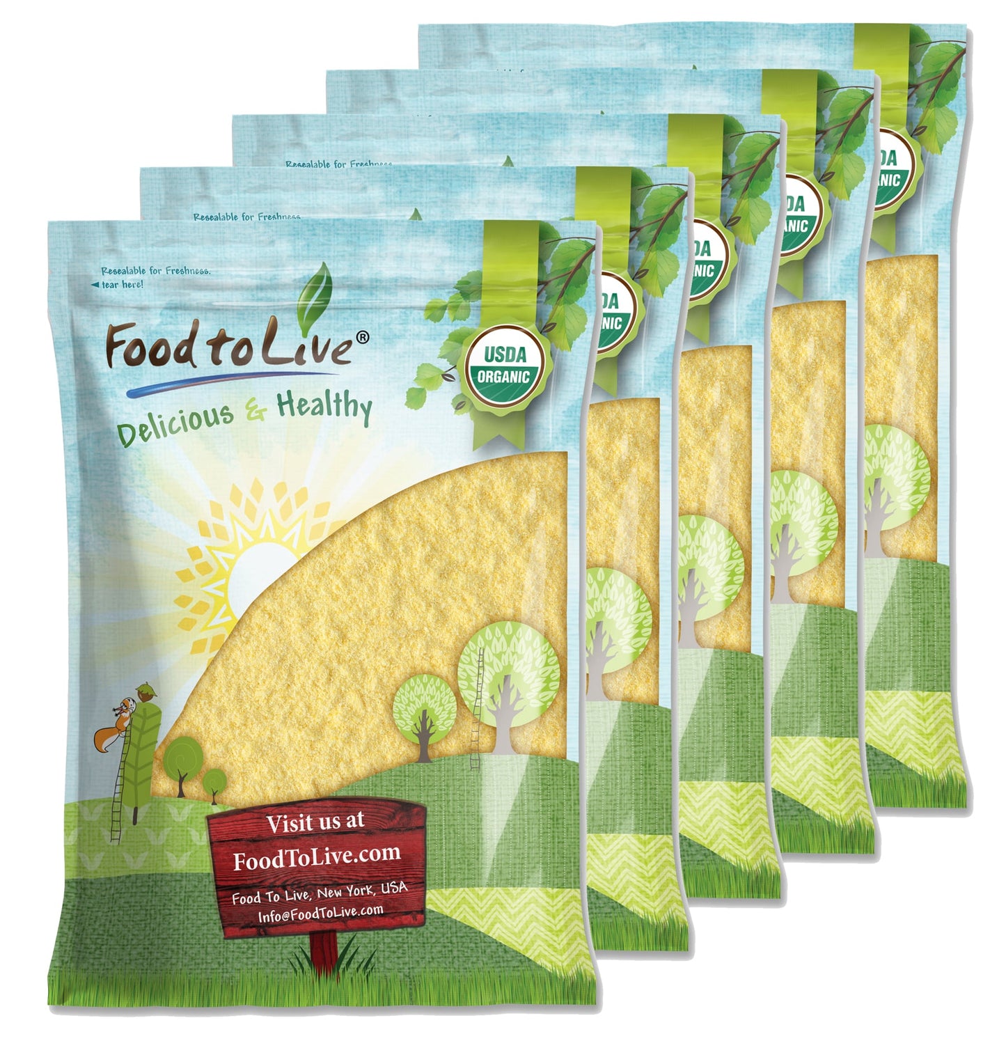 Organic Millet Flour - Non-GMO, Kosher, Raw, Vegan, Stone Ground, Unbleached, Unbromated, Bulk, Product of the USA - by Food to Live