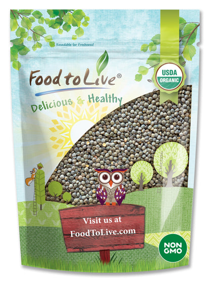 Organic French Green Lentils - by Food To Live