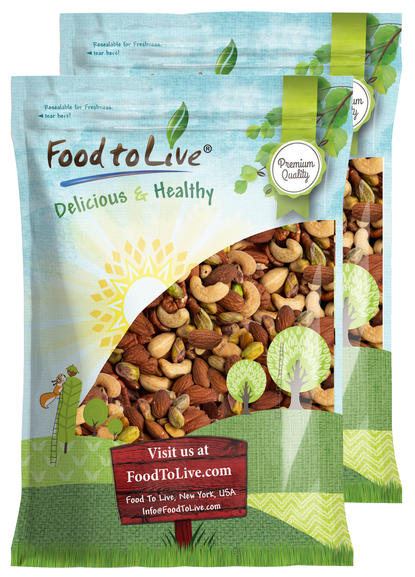Organic Nut Lovers Mix, Roasted – Vegan, Kosher, Bulk – by Food to Live