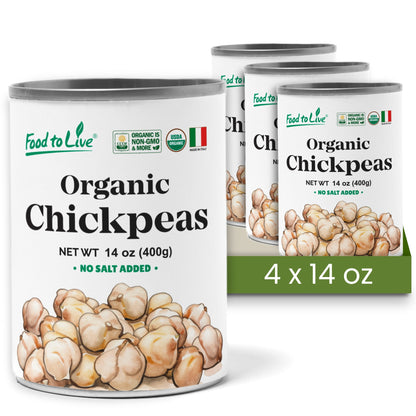 Organic Canned Chickpeas - by Food To Live