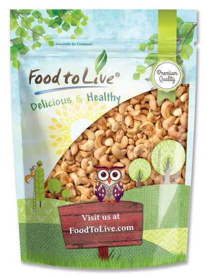 Dry Roasted Whole Cashews with Himalayan Salt - by Food To Live