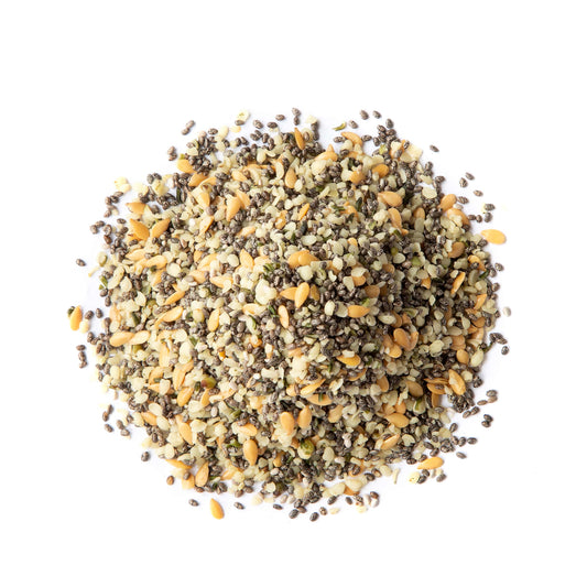 Organic Chia, Flax, and Hemp Seeds Mix – A Non-GMO Blend of Seeds, Vegan, Bulk