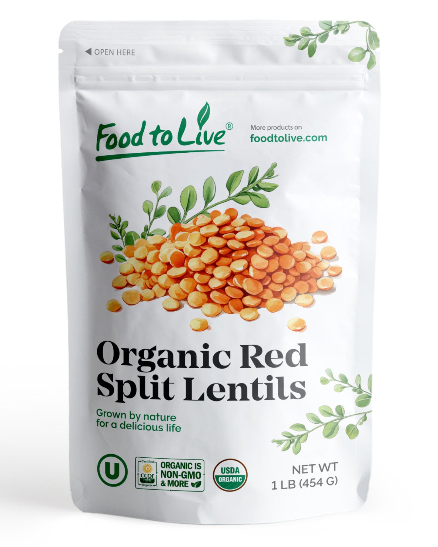 Organic Red Split Lentils - by Food To Live
