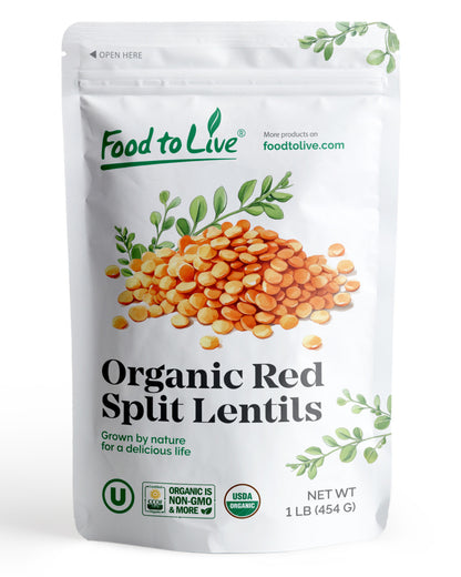 Organic Red Split Lentils - by Food To Live