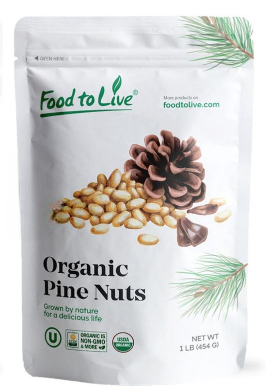 Organic Dry Roasted Pine Nuts with Himalayan Salt - by Food to Live
