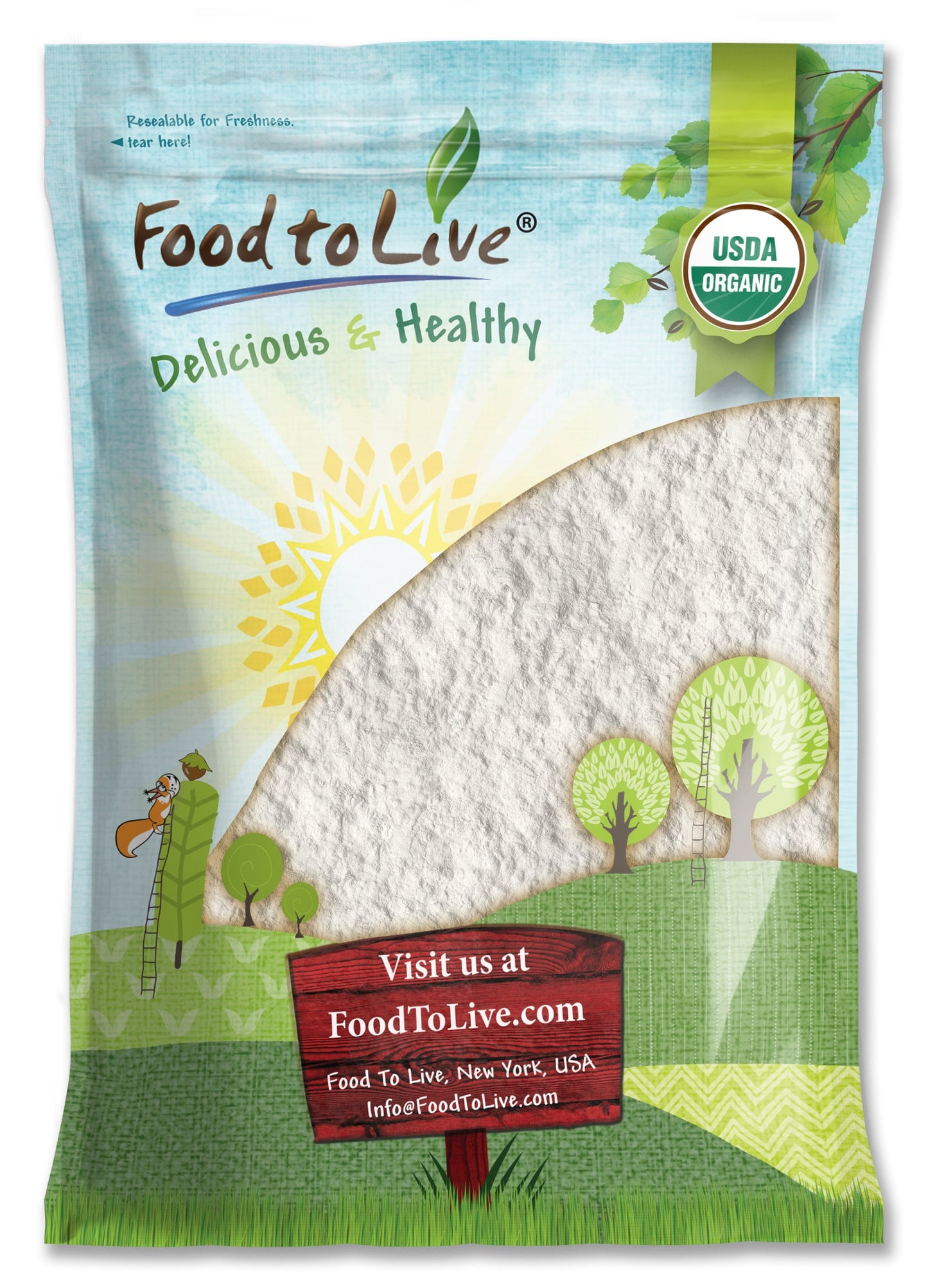 Organic Tapioca Flour – Non-GMO Finely Ground Tapioca Starch. Wheat and Rice Flour Substitute. All Purpose Thickening Agent for Baking, Sauces & Gravies. Vegan, Kosher, Bulk Powder