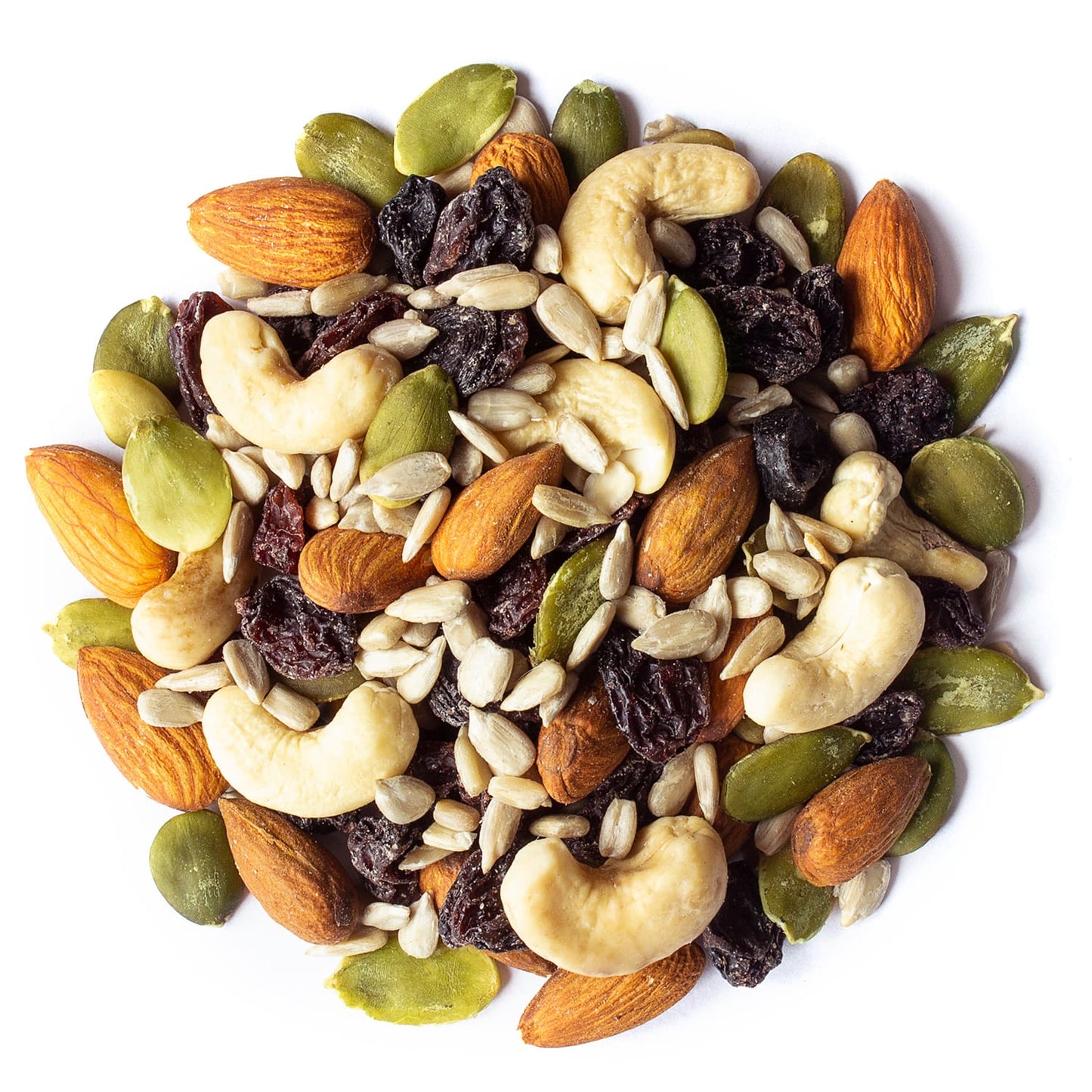Organic Raw Seeds, Nuts and Raisins Mix - Non-GMO, Contains Walnuts, Almonds, Cashews, Hazelnuts, and Raisins. Vegan, Kosher,No Added Sugar