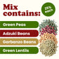 Organic Crunchy Mix of Sprouting Beans - Non-GMO, Kosher, Vegan, Raw, Dried, Bulk - Green Peas, Adzuki, Lentil, Garbanzo - by Food to Live